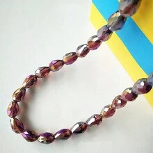 5x7 毫米淚滴形玻璃珠帶孔,diy 珠寶製作材料,流蘇水晶玻璃珠用於串珠時尚手鍊、項鍊、服裝裝飾配件