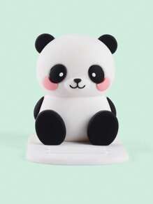 beanlieve 1 Pieza Soporte Para Teléfono De Escritorio Con Diseño De Panda Lindo - Blanco y Negro - Ver 1