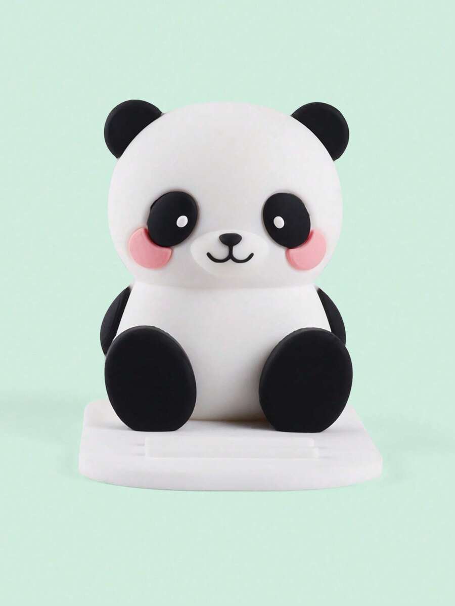 beanlieve 1 Pieza Soporte Para Teléfono De Escritorio Con Diseño De Panda Lindo - Blanco y Negro - Ver 1