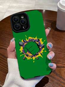 1個防摔pu皮革手機殼,帶拳擊圖案,適用於iphone - 彩色 - 查看 1