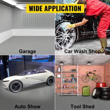 Garage Interlocking Tiles 25Pcs & 50Pcs Multi Color 12" X 12" Garage Floor Covering Tiles Non-Slide Diamond Plate Garage Flooring Tiles Support 55000 Lbs For Basement Gym - 銀色 - 查看 11