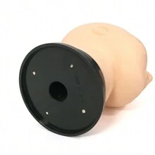 Đầu hình nộm Với Tóc giả Và Búp bê Đế trưng bày , Mềm mại Đầu hói Thẩm mỹ Tập huấn Mô hình Đối với Trang điểm Thực tiễn - Màu be - Xem 4