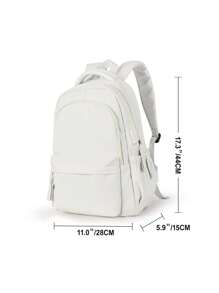 Lightweight Women Backpack Purse Fits 15.6 Inch Laptop Bag Waterproof Nylon Carry On Backpack With USB Port Computer BackpackWaterproof NylonUniversity Backpacks,Fashion Travel Work Anti-Theft Bag Laptop Backpack School Bag Bookbag Outdoor Valentines Gifts For Men - Beige - View 6