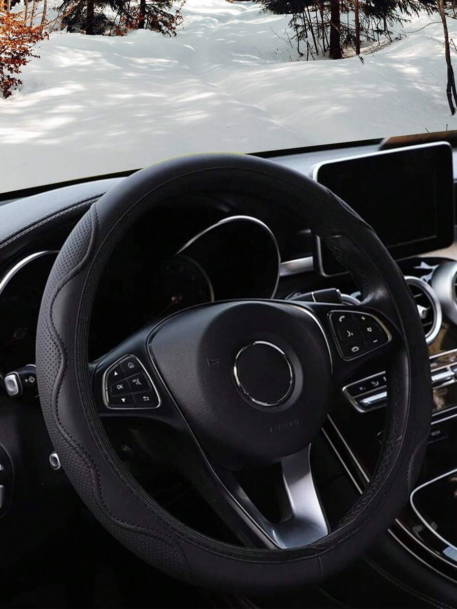 1個浮雕瓦楞方向盤 - 黑色 - 查看 1