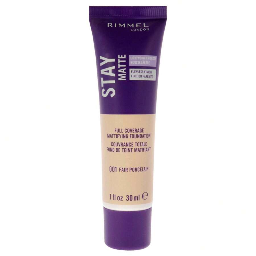 Kem Nền Stay Matte Nhẹ - 001 Fair Porcelain By Rimmel London For Women - 1 Oz Foundation - mặc định - Xem 1