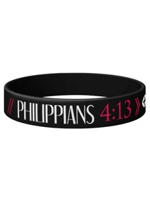 christian bible verse john philippians rubber bracelet silicone wristband