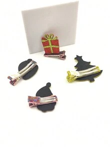 4 個閃光女孩聖誕髮夾