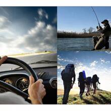 1 Pair Fashion Sports Fashion Glasses With Detachable Sports Strap, Suitable For Cycling, Running, Fishing, Hiking, Skiing, Motorcycling, Driving, Trekking, Camping And Other Outdoor Activities. High-End Designer Brand Sports Fashion Fashion Glasses, Retro Stylish Design, Available In Blue, Green, Orange Colors. (Note: Eyeglass Case Not Included) - Blue - View 5