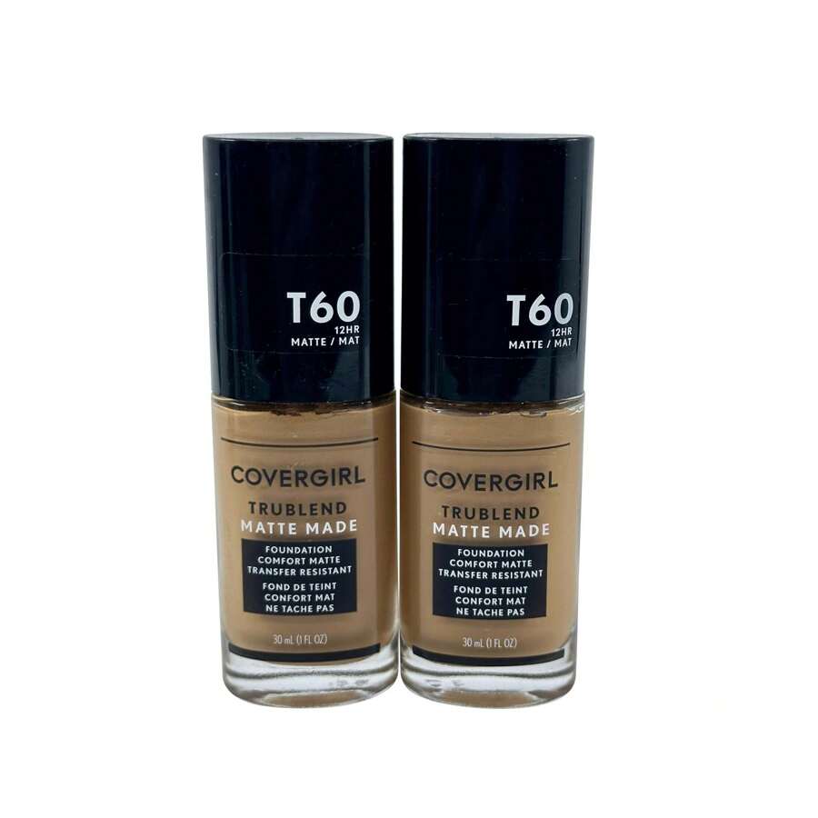 CoverGirl Cover Girl 纯正混合哑光粉底液 T60 暖阳光 1 盎司 2 件套 - 金色 - 查看 1