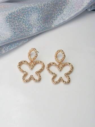 1pair New Arrival Exaggerated Geometric Earrings, Fashionable And Minimalist Style, Perfect For Women To Wear On Dates, Parties, Beaches And Other Occasions