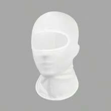 1 Pieza De Mascarilla Facial De Ciclismo Al Aire Libre De Poliéster Blanco - Blanco - Ver 4