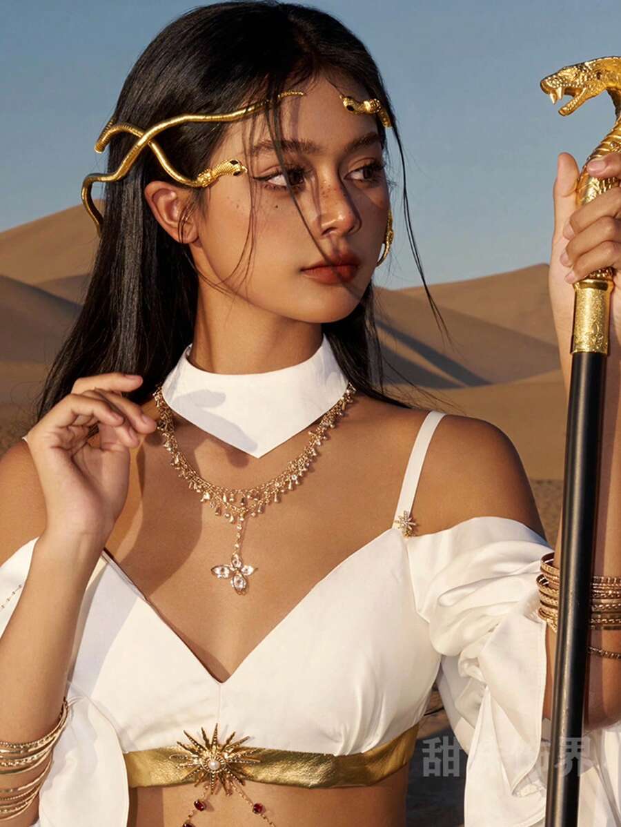 1 Miếng Phụ kiện tóc Có thể uốn cong Punk Con rắn Dây chuyền Vòng đeo cổ Có thể điều chỉnh Con rắn Vòng tay Đàn hồi Bọc Vòng đeo cổ Đa chức năng Giống sứa Của phụ nữ Đồ trang sức , Zinc , Đá Quý ( có thể sử dụng Như A Dây chuyền , Vòng tay , Hoặc Phụ kiện tóc )