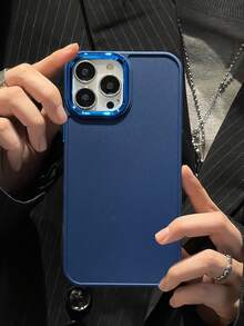 1入時尚藍色電鍍相機圓圈手機殼,適用於iphone 14 - 寶藍色 - 查看 1