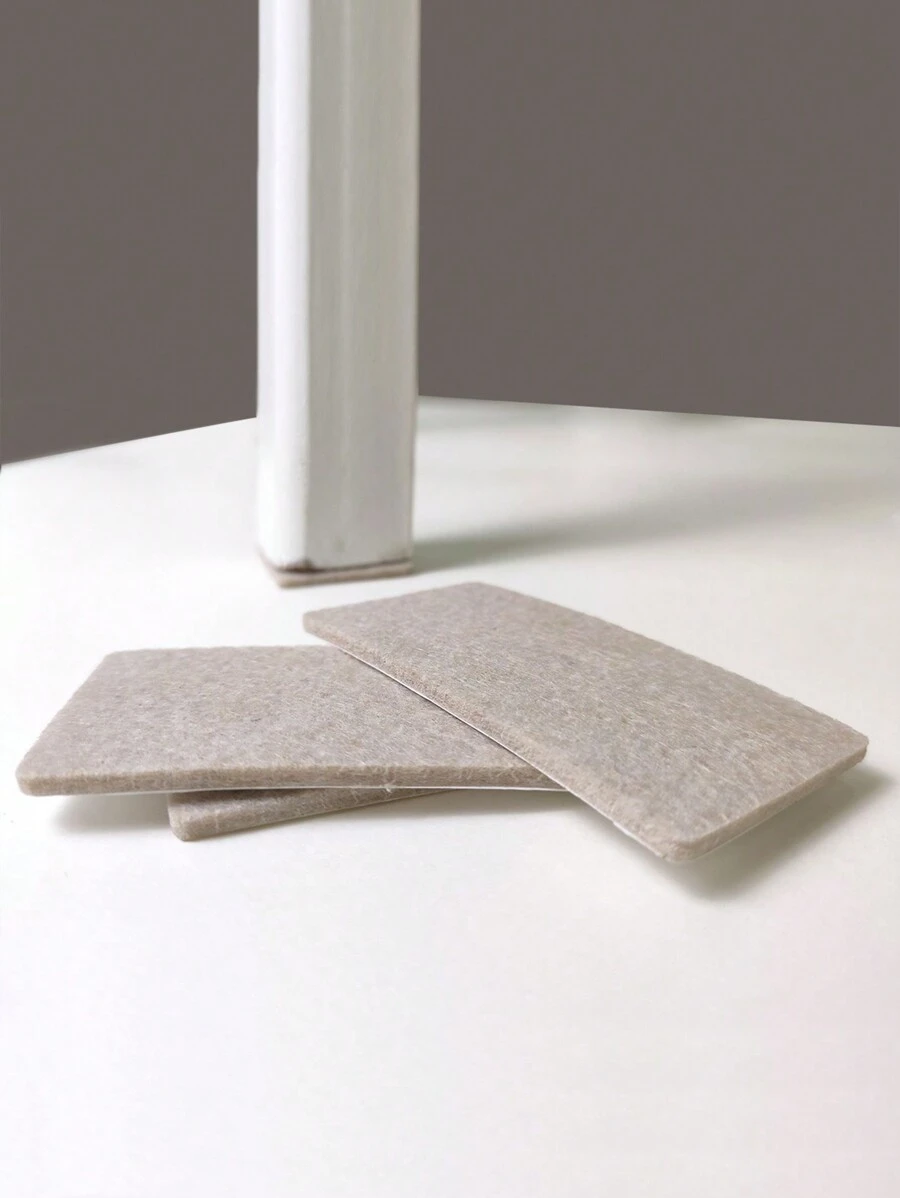 家具腳用加厚自粘式毛氈墊,防滑降噪椅子桌子腳踢腳,家庭辦公室地板保護墊 - 米色 - 查看 1