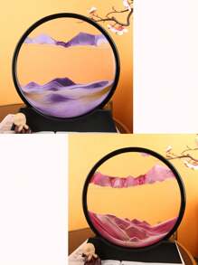 1入隨機顏色及風格3d液體沙漏裝飾品,適用於客廳、電視機柜、酒櫃、辦公桌,優雅的裝飾品緩解壓力 - 彩色 - 查看 7