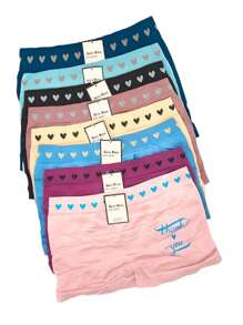 1/2 docena (6pz) de bóxer para dama de microfibra - Multicolor - Ver 2