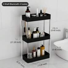 Bathroom Washbasin Countertop Multi-layer Storage Rack/shelf For Kitchen Snacks, Cosmetics, And Wash Basin Storage Rack/shelf For Bathroom - White - View 5
