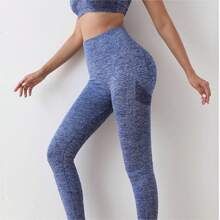 Leggings Deportivos Mujer Licras Mallas Levanta Gluteos Gym - Azul - Ver 4