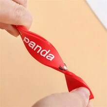 1 件熊貓形狀 Pvc 軟橡膠鑰匙圈、鑰匙圈、裝飾品 - 藍色 - 查看 5