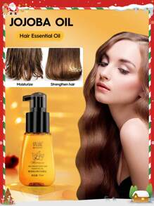 QIANZI Hair Essential Oil 70ml,1Pc Deep Nourishing Professional Hair Care Product Repair Frizzy Curl Repair,Repairing Dry And Damaged Hair,Prevents Hair Damage & Breakage And Split Ends,For All Hair Types Essential Oil,Christmas Gift. - Rust Brown - View 1