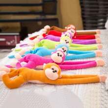 1 pieza Muñeco de peluche de mono, muñeco de peluche de mono de brazos largos y coloridos, muñeco de peluche animal, figura de peluche de mono, decoración colgante, decoración de muebles, regalo de cumpleaños/festivo - Azul - Ver 9