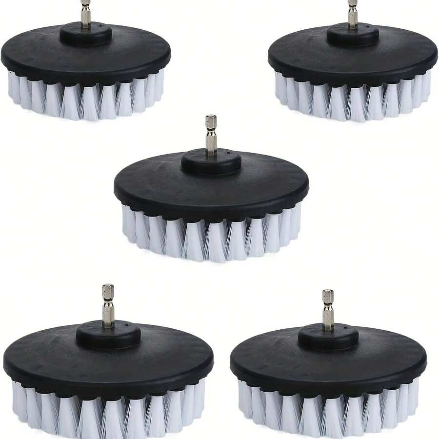 5pcs 4-Inch Black Electric Drill Brush - White - View 1
