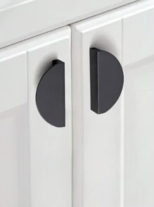 Bộ 2 tay nắm ngăn kéo tủ quần áo, tay nắm và núm tủ bếp hình bán nguyệt, núm tủ hình lưỡi liềm cho tủ và ngăn kéo. - màu đen - Xem 3