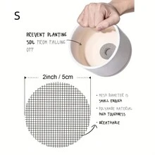 50片/袋花盆孔洞網墊,圓形排水孔篩,盆景排水網,園藝禮品 - 黑色 - 查看 3
