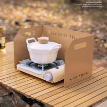 1pc White Outdoor Camping Stove Windshield For Camping, Picnic And Bonfire - White - View 7