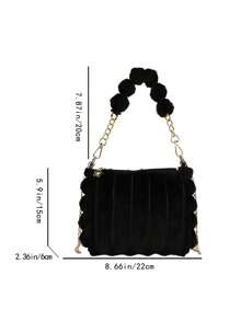 Túi xách cao cấp New Ins 'French Style' cho mùa thu đông, túi đeo vai, túi đeo chéo thời trang - màu đen - Xem 6