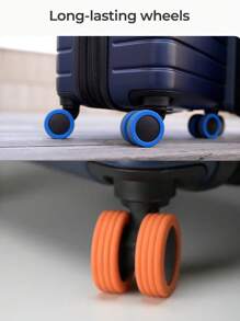 4pcs(orange) Luggage Case Wheels Protective Covers With Shockproof Vibration Reduction Function & Silent Design - Orange - View 5