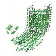 6入組人造常春藤藤蔓植物,用於管道天花板裝飾,婚禮和家居綠色裝飾 - 綠色 - 查看 1