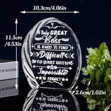 Best Boss Gifts For Women Men Crystal Office Keepsake Gifts For Boss Lady, Boss Day Birthday Retirement Going Away Gifts For Boss - Trong sáng - Xem 3