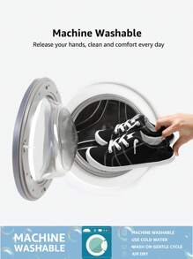 STQ Womens Slip On Sneakers, Comfort Casual Canvas Shoes - 黑色 - 查看 3