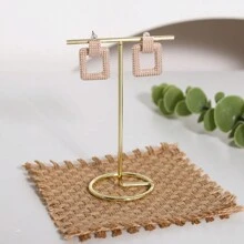 木制耳環耳墜首飾支架,拍照道具擺件,ins風格項鍊耳環首飾攝影裝飾展示攝影背景 - 金黃色 - 查看 9