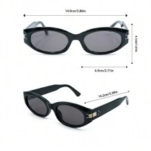 1pair Unisex Elegant Cat Eye Fashion Glasses With Delicate Legs, Suitable For Beach, Travel, Driving, Vacation, Party, Eyewear - Army Green - View 6