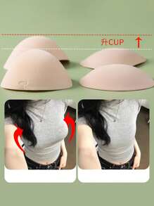 1pc Natural Color Thickened Invisible Push Up Silicone Breast Pad