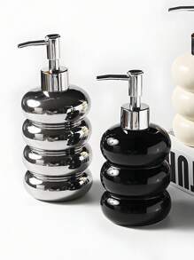 1 件浴室陶瓷皂液瓶,包括沐浴露瓶、洗髮精瓶、按壓瓶和泡沫瓶