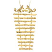 Tinh tế Phong cách Bộ trang sức Đối với Của phụ nữ Lễ cưới Buổi tiệc , Bao gồm Chuỗi ngực Và Trâm cài - Vàng - Xem 2