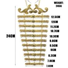 Tinh tế Phong cách Bộ trang sức Đối với Của phụ nữ Lễ cưới Buổi tiệc , Bao gồm Chuỗi ngực Và Trâm cài - Vàng - Xem 5