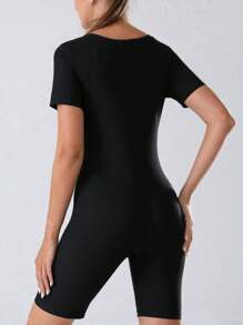 运动户外女士运动紧身连体衣、桑拿服、健身运动汗水连体衣塑身衣腰部训练器紧身胸衣塑身短裤