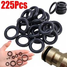 225pcs Rubber O-rings In 18 Sizes, Oil-resistant O-ring Combination Set For Sealing Gaskets For Professional Plumbing, Faucets, Automotive, Mechanics, Maintenance, Air Or Gas Connections - Black - View 2