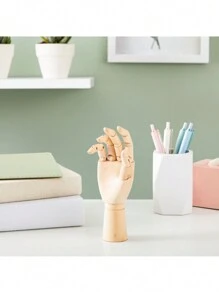 Bright Creations Wooden Hand Model, 7 in Right Hand Art Mannequin Figure with Posable Fingers for Drawing School, Practice, Supplies, Hand Jewelry Display, Decoration, Sketching