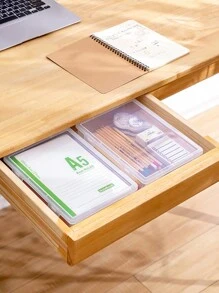 1個塑料透明收納盒,文件收納盒,pp材料,透明扁平長方形收納盒,防水防塵畢業證書文檔信息辦公室文件盒,家庭學校辦公用品 - 無色 - 查看 5