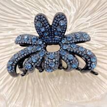 1入大號蝴蝶設計髮夾,女士和女孩髮飾,韓國風格 - 藏蓝色 - 查看 2