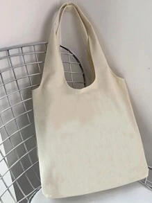 Cat Printed Vest Style Tote Bag - Beige - View 4