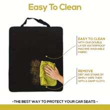 ZukMi 2 Packs Auto Seat Back Kick Protectors, Large Kick Mats For Car, Waterproof Automotive Car Back Seat Cover Protect From Dirt, Mud, Stains, Scratches