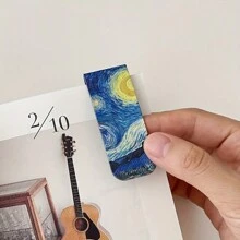 4 Piezas/set Marcador Creativo Magnético De Pinturas Famosas Del Mundo Para Páginas De Libros, Lectores De Libros Y Colección De Niños - Azul - Ver 1