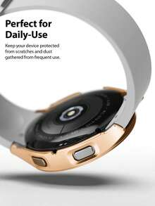 1 Ốp PC mạ vàng hồng dành cho nam và nữ với lớp mạ chân không Nano, Bảo vệ màn hình bằng kính cường lực 9h, Tương thích với đồng hồ Samsung Galaxy 4 5 6 40/44mm, Chống rơi, chống trầy xước, chống nước, bảo vệ 360 độ, bảo vệ đồng hồ thông minh thời trang phụ kiện - Hoa hồng vàng - Xem 5