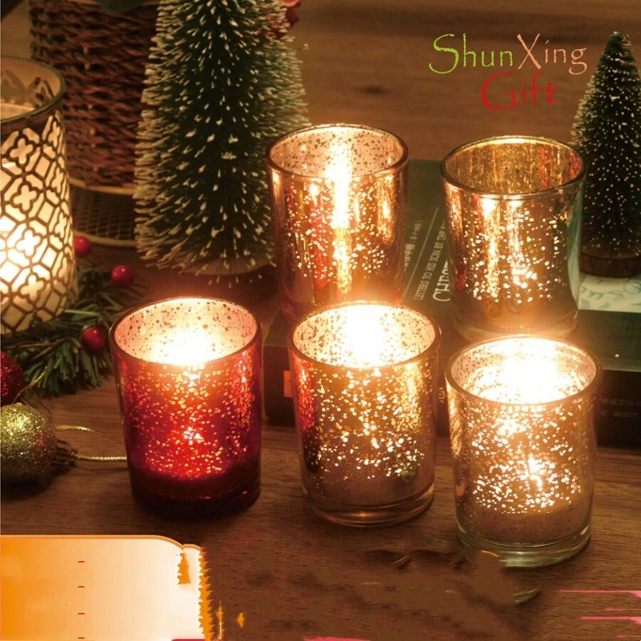 1 Peça Porta-velas Estilo Europeu Céu Estrelado, Castiçal De Decoração, Castiçal De Vidro Eletrochapado, Adequado Para Decoração De Casamento, Decoração De Restaurante Ocidental, Festival, Festa